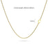 Bold Alphabet Letter Initial Charm Necklace in Gold Tone